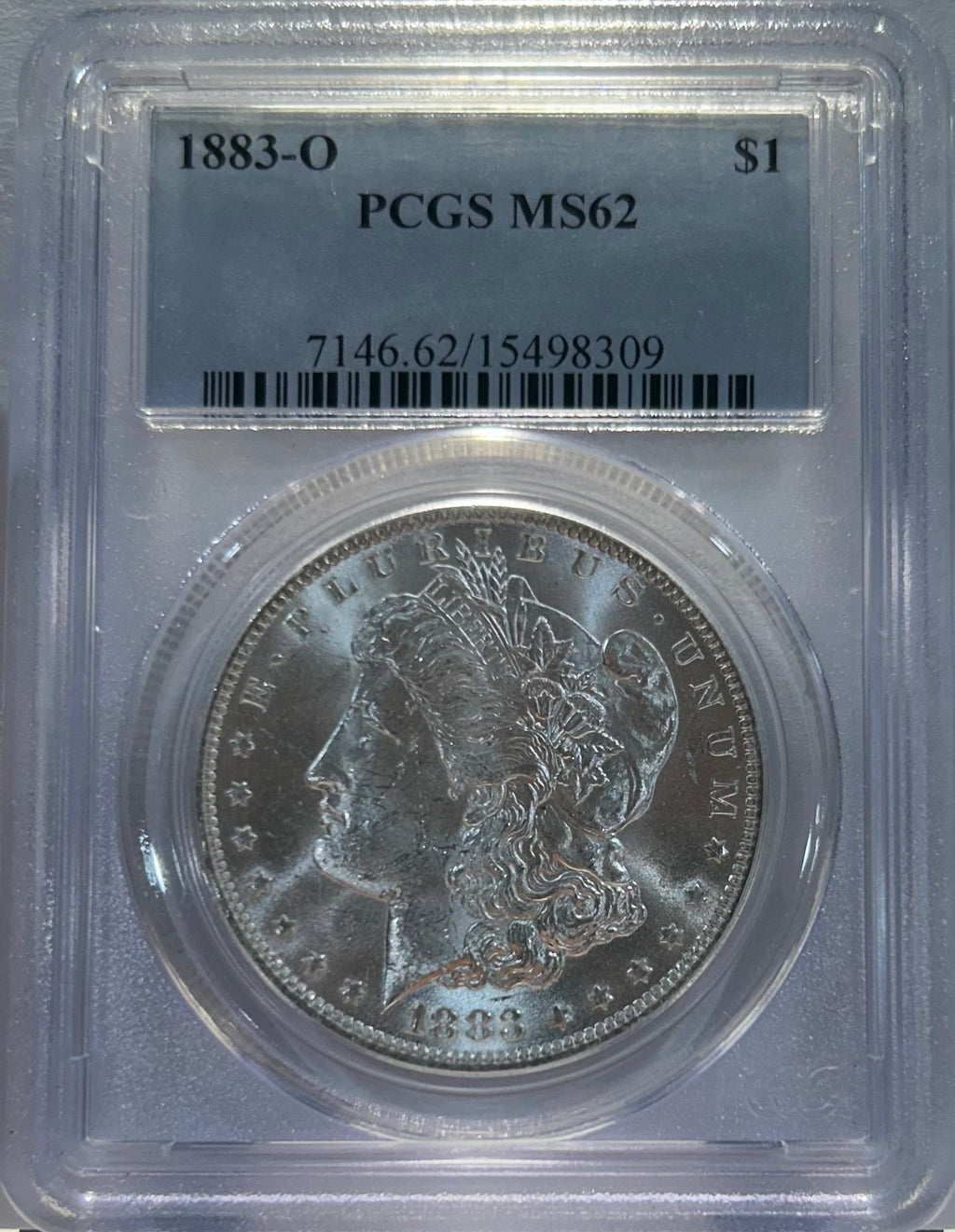 Silver Morgan Dollar 1883-0 PCGS MS62