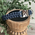 Cobra Braid in Navy Blue - Handmade Dog Collar