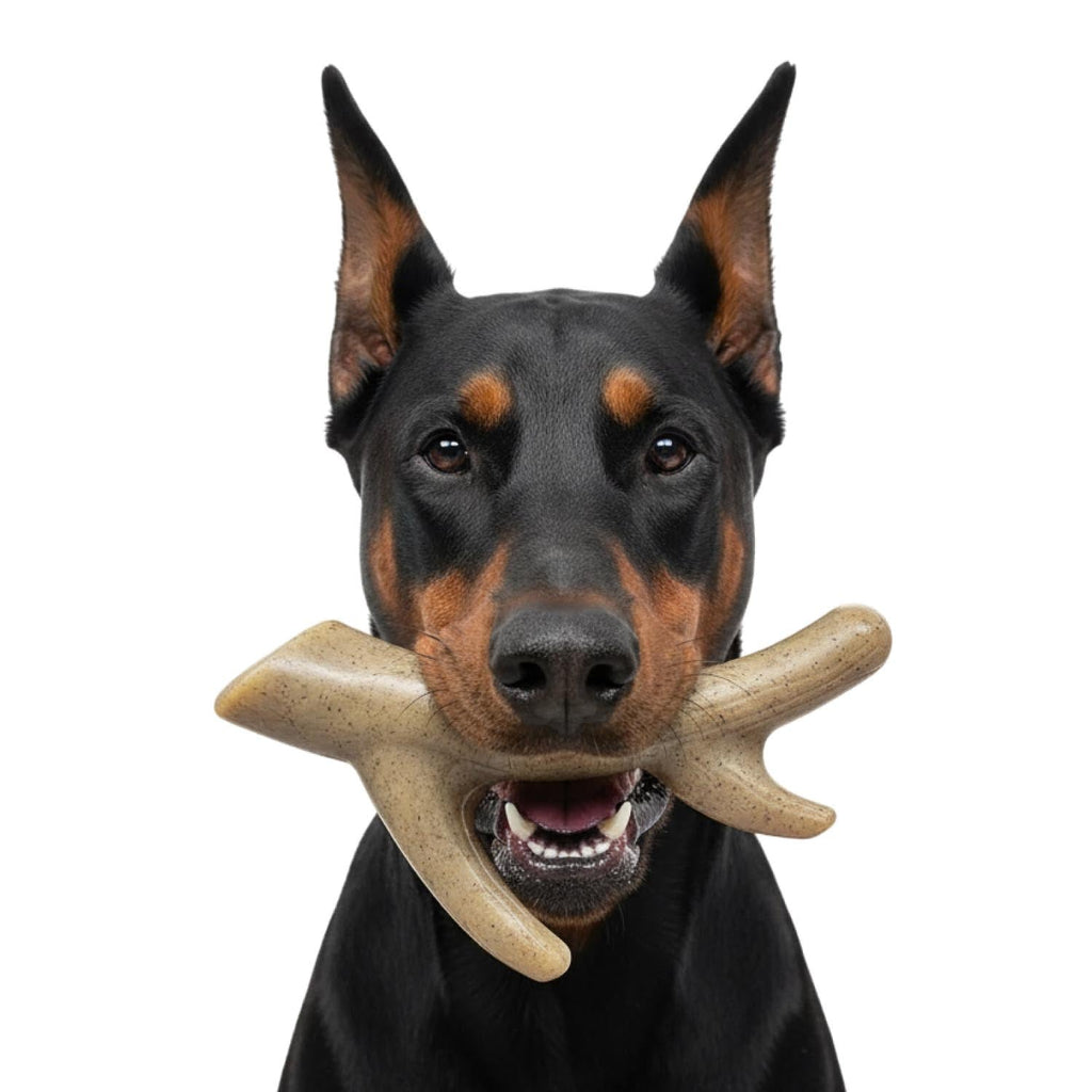 Ever Antler Nylon Chew Bone | Elk Antler Shaped Dog Toy for Aggressive Chewers | SodaPup