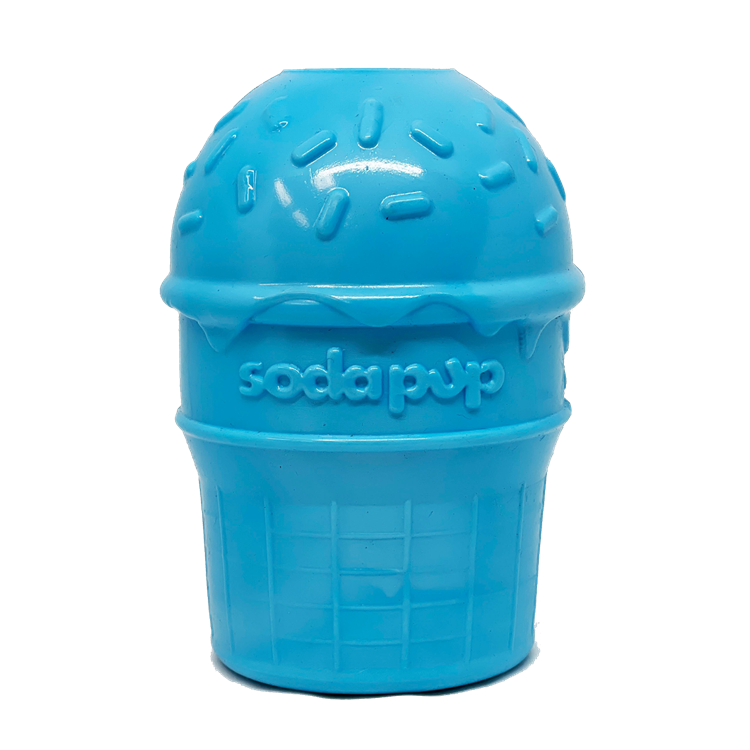 Ice Cream Cone Durable PUP-X Rubber eDispenser Chew Toy and Treat Dispenser